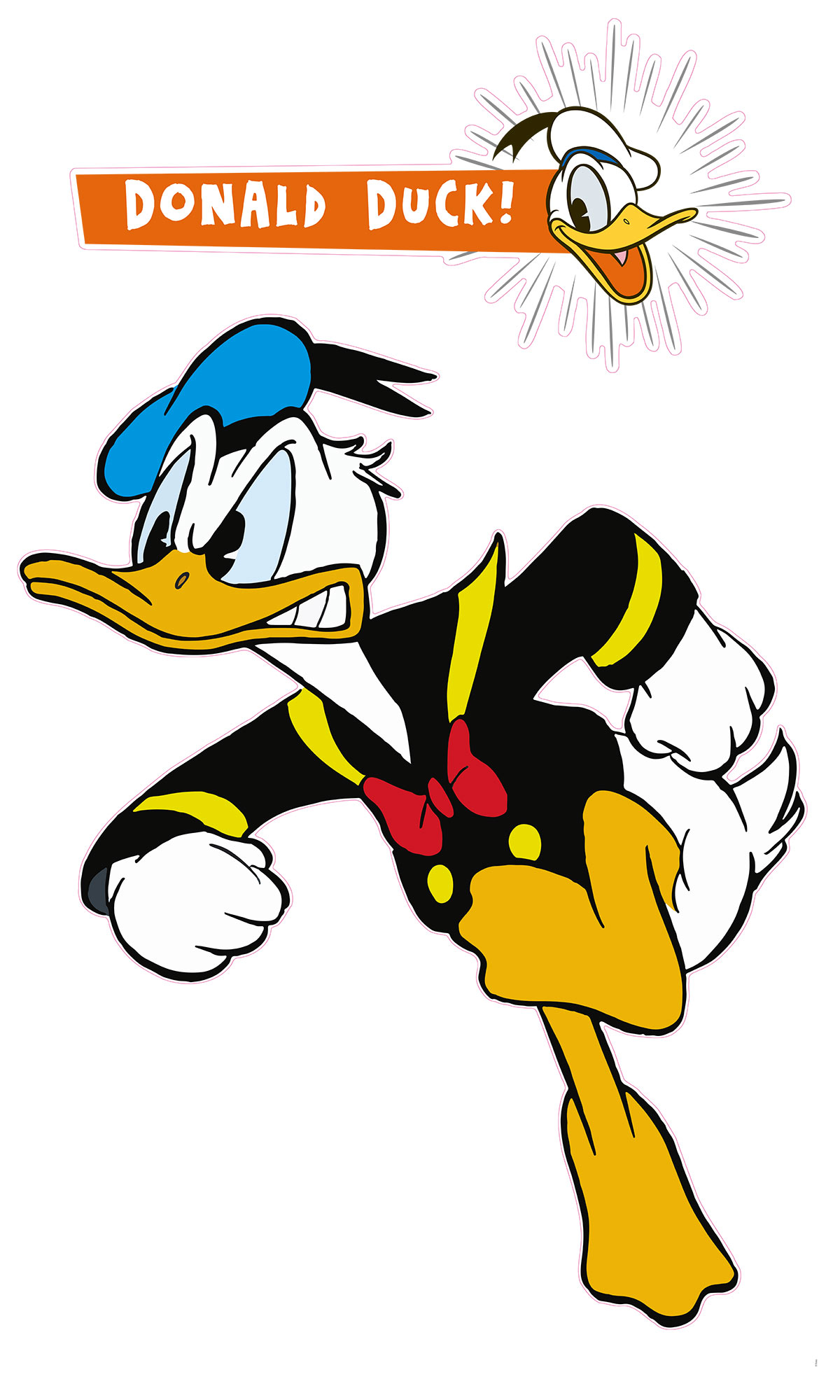 Disney Vlies Fototapete selbstklebend Donald Duck "Donald Angry XXL" 127cm x 200cm