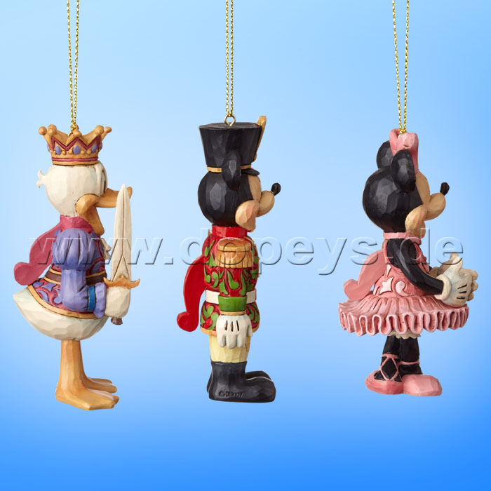 Disney Traditions - "Mickey, Minnie & Donald Nussknacker" Ornament Baumanhänger 3 Stück im Set von Jim Shore 6000957