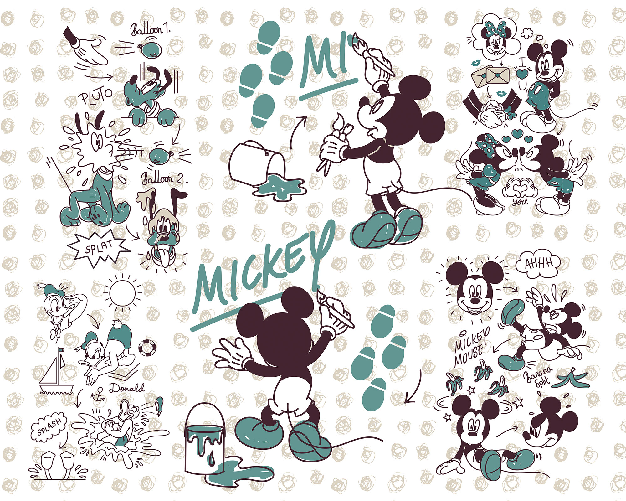 Disney Vlies Fototapete Mickey Maus "Mickey and Friends"