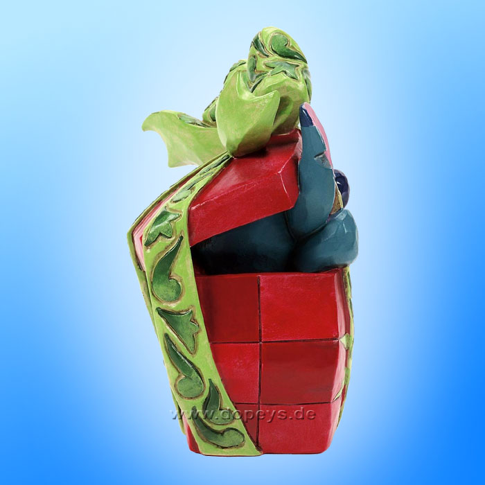 Disney Traditions Figur - Stitch schlüpft aus einem Weihnachtsgeschenk (Holiday Mischief) von Jim Shore 6016884