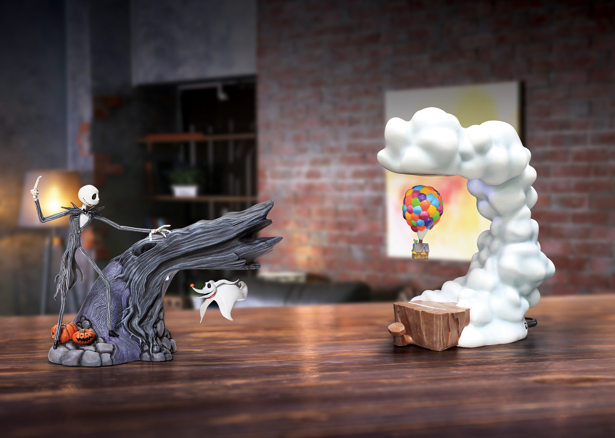 Disney Grand Jester Studios - Zero & Jack Figur mit Magnetschwebetechnik A30536