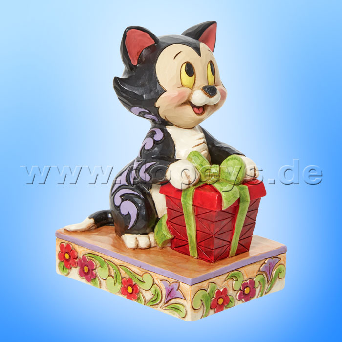 Disney Traditions Figur - Weihnachts-Figaro Personality Pose (Festive Feline) von Jim Shore 6013065