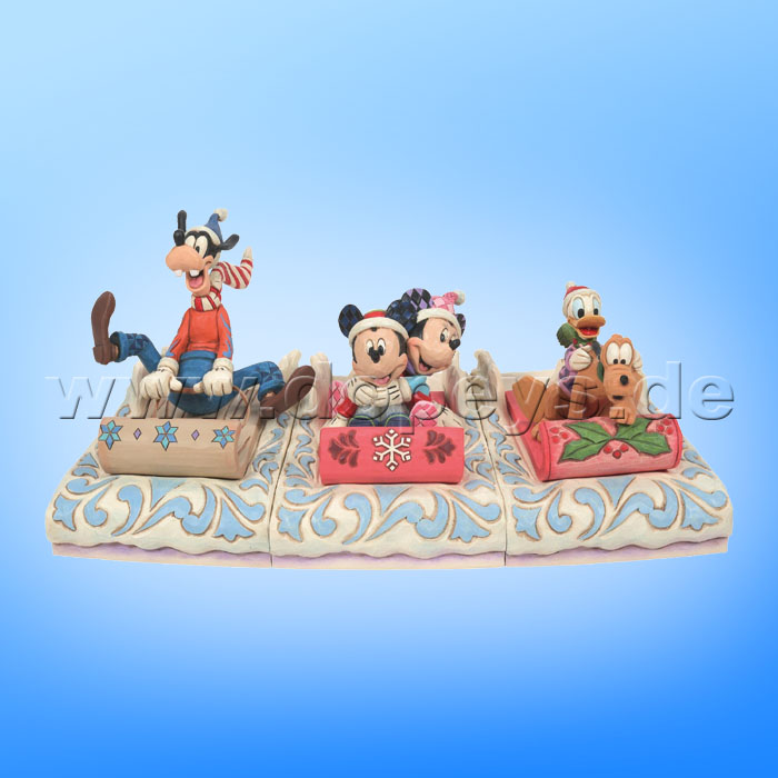Disney Traditions - A Friendly Race (Donald & Pluto rodeln) von Jim Shore 6008973