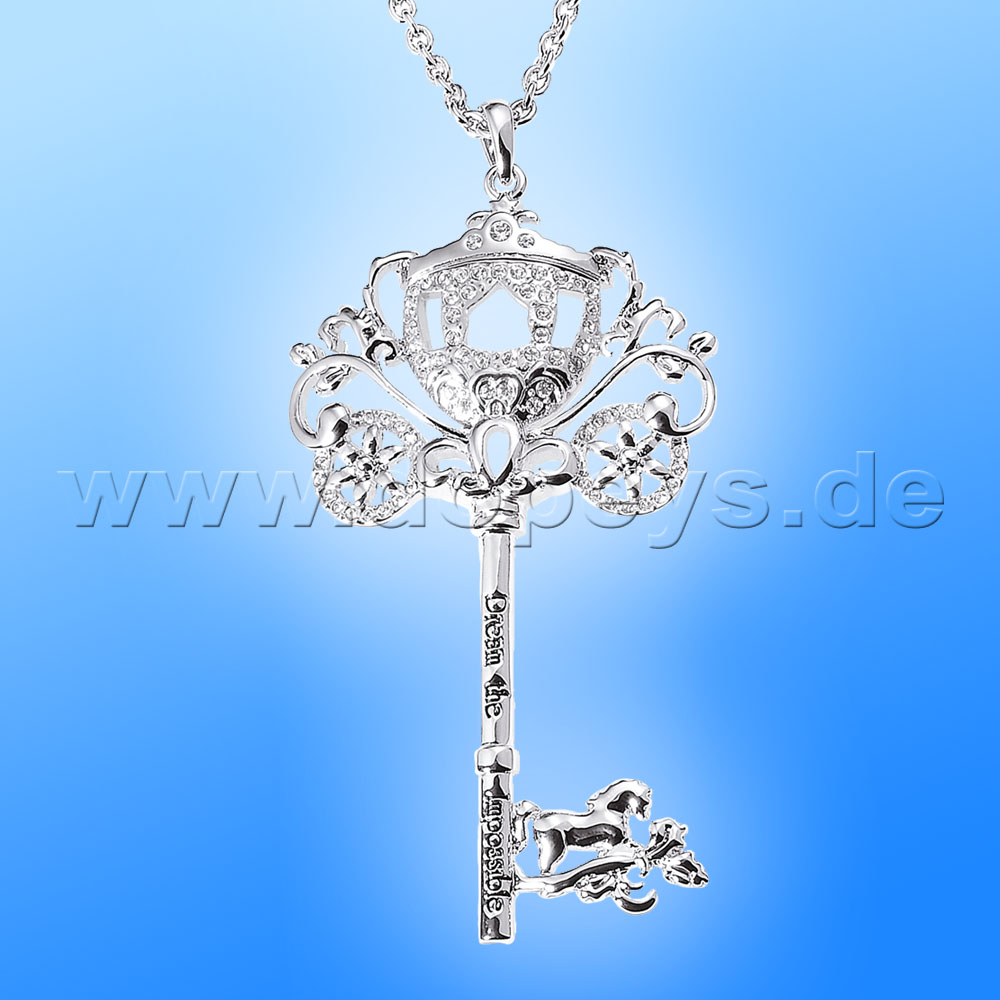 Disney Necklace - Key (Cinderella) in White Gold from Couture Kingdom 12100591