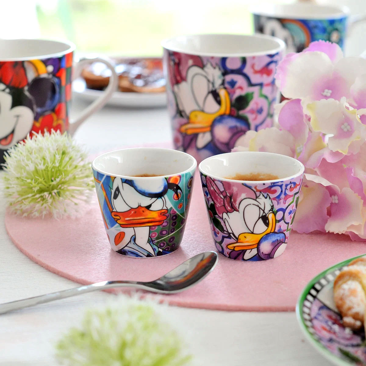 Disney Espressobecher / Espresso Shot "Mickey & Freunde" Forever & Ever 6 Stück im Set im italienischen Design 103007