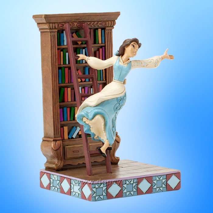 Disney Traditions Figur - Belle am Bücherregal (A World of Books) von Jim Shore 6016894