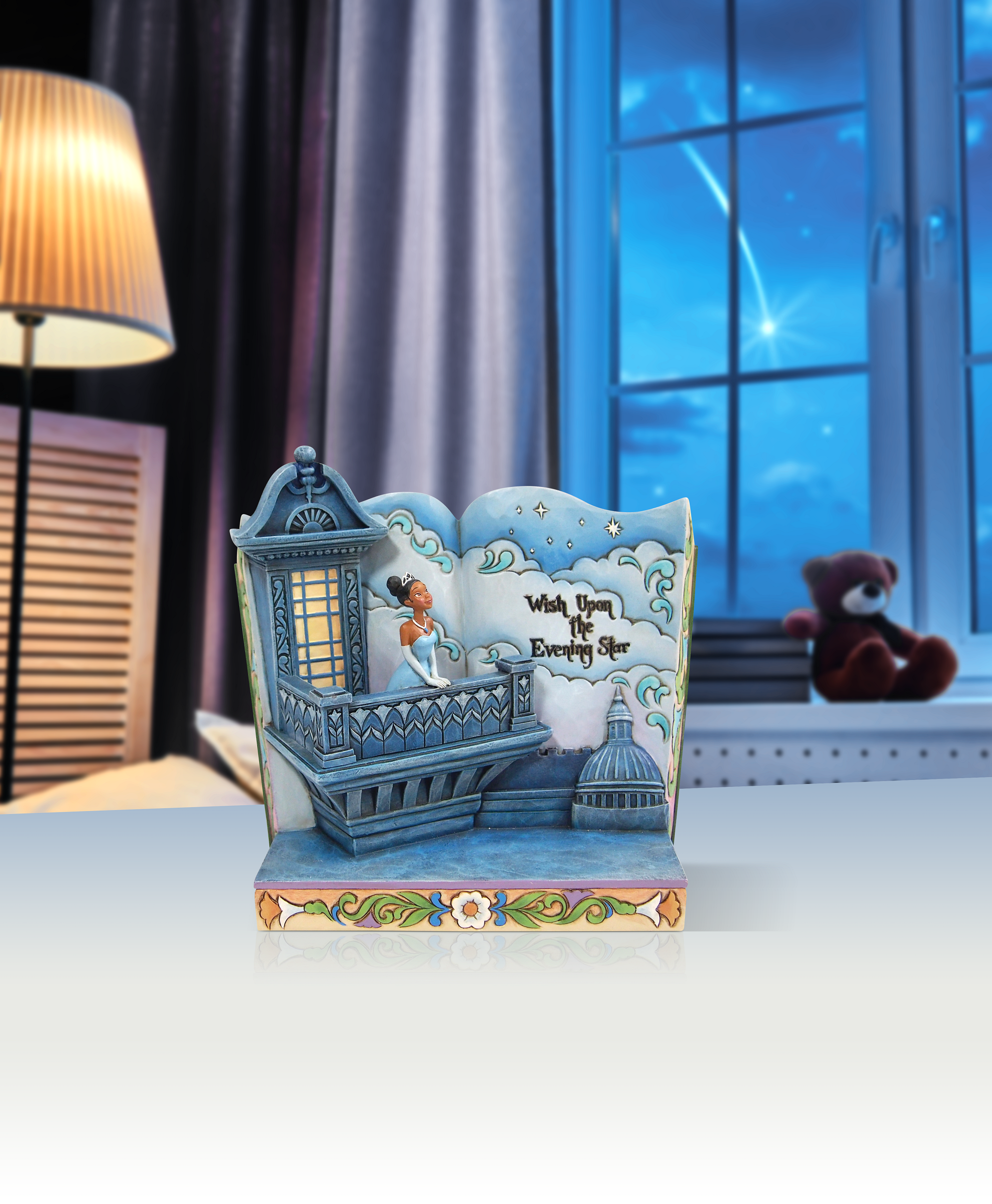 Disney Traditions Figur - Küss den Frosch Märchenbuch (Wish Upon the Evening Star) von Jim Shore 6015015