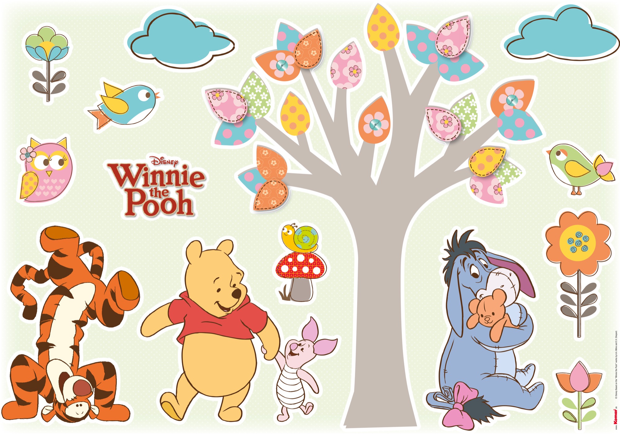 Disney Wandsticker / Wandaufkleber Winnie Puuh "Nature Lovers"
