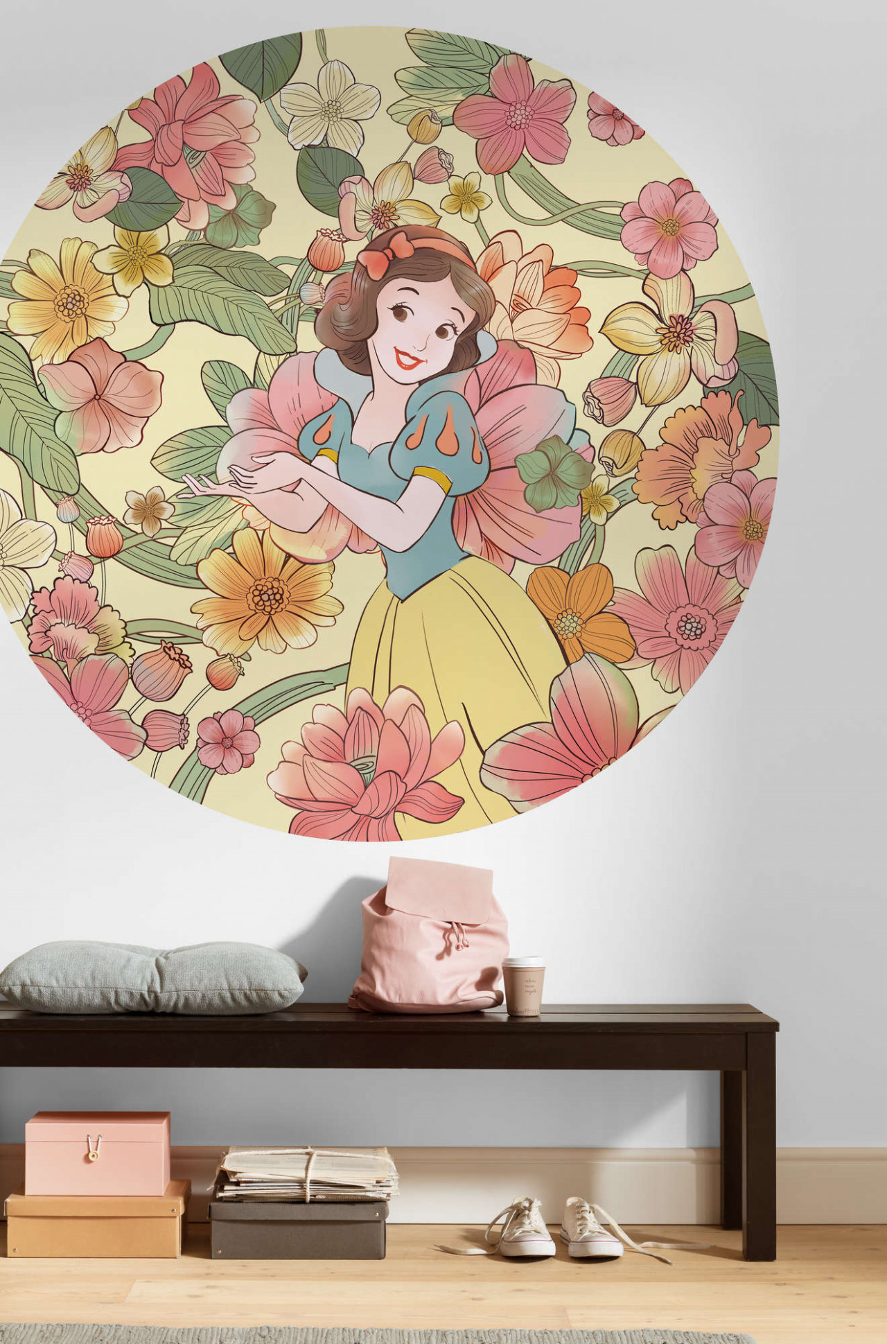 Disney Wandsticker / Wandaufkleber Schneewittchen "Snow White Endless Summer" rund 125cm x 125cm
