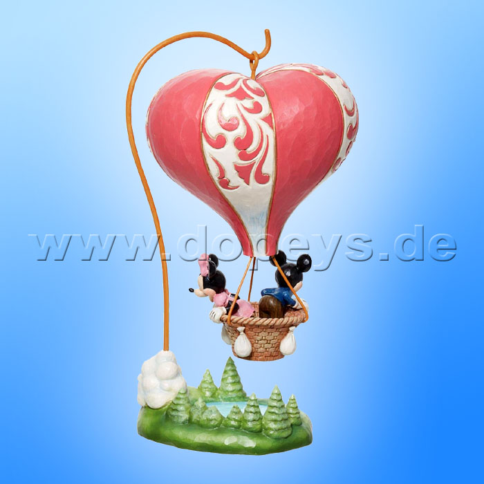 Disney Traditions Figur - Mickey & Minnie im Herz-Heißluftballon (Love Takes Flight) von Jim Shore 6011916