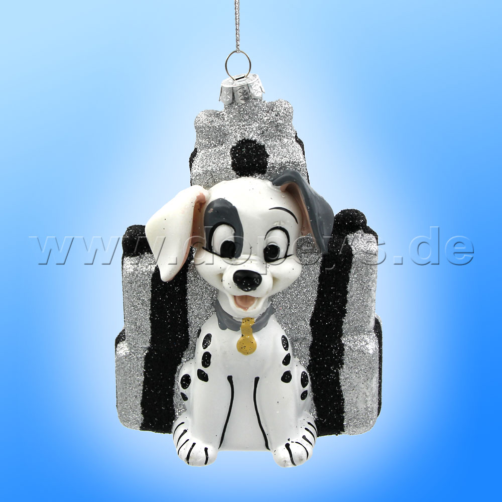 Kurt S. Adler - Disney "Patch with Gifts" 101 Dalmatians Christmas Hanging Glass Ornament DN33019