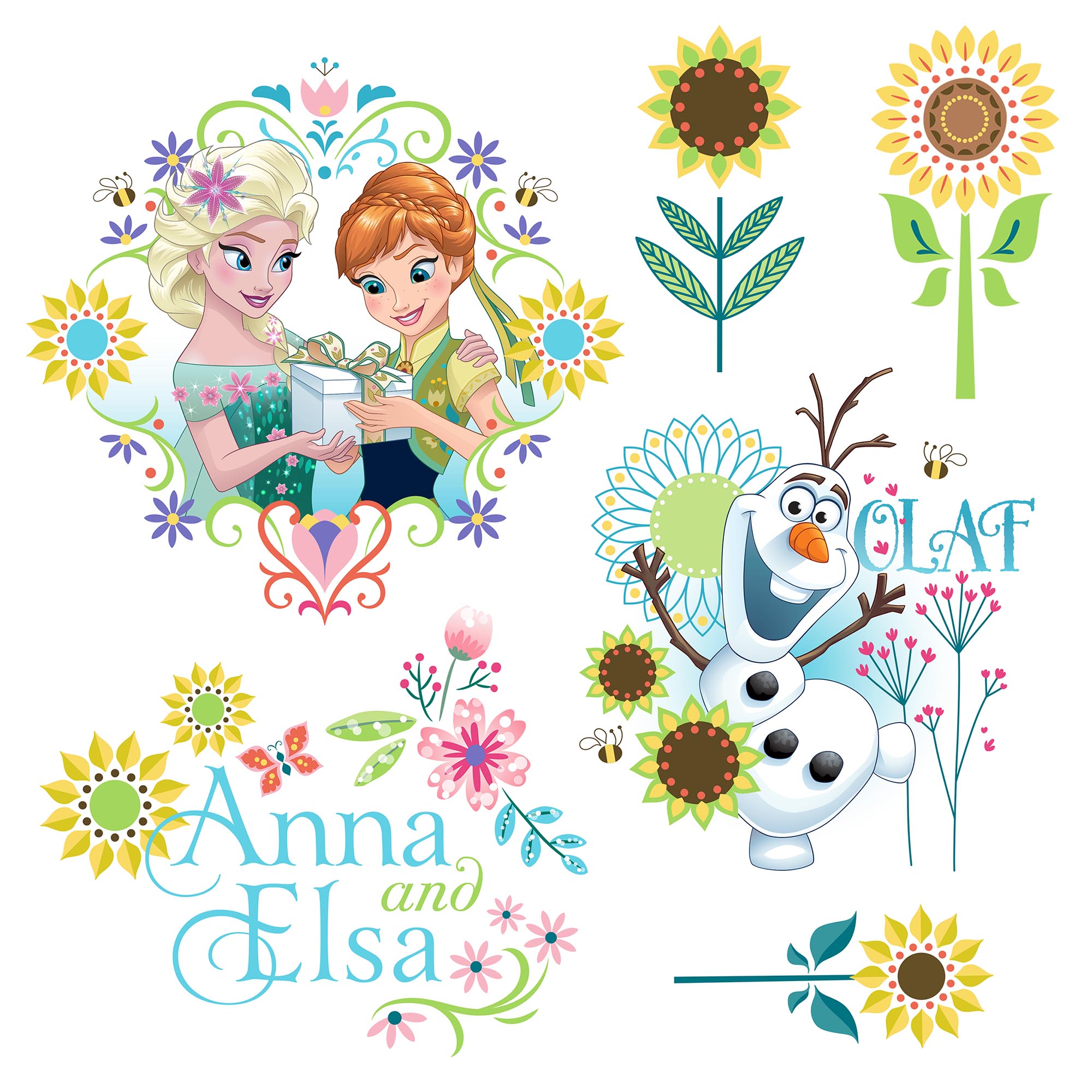 Disney Fensteraufkleber / Window-Sticker Die Eiskönigin "Frozen Flower"