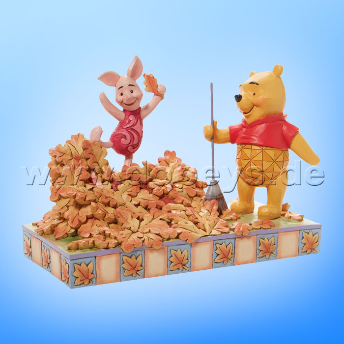 Disney Traditions - Jumping into Fall (Pooh and Piglet Autum Leaves) figurine by Jim Shore 6008990