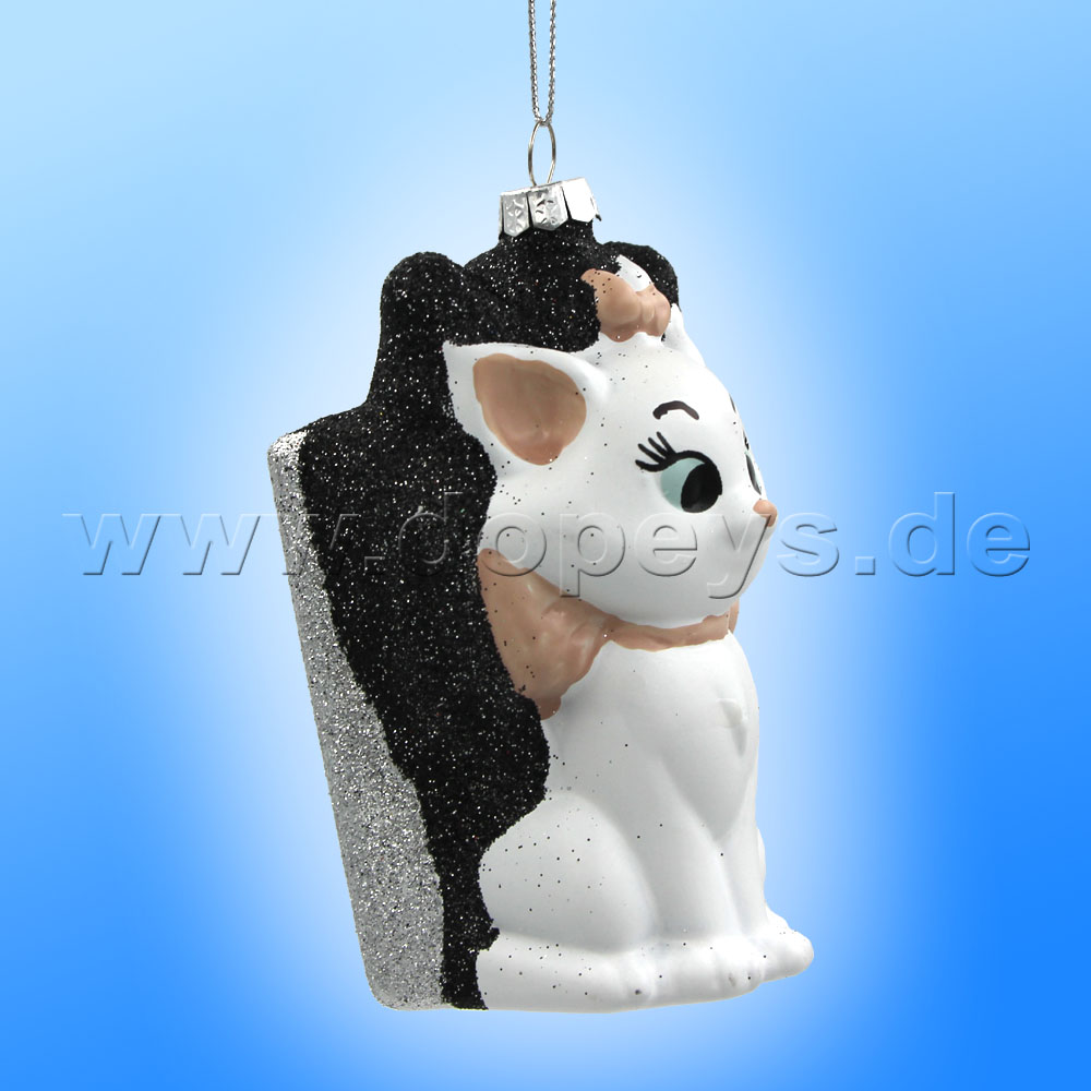 Kurt S. Adler - Disney "Marie mit Weihnachtsgeschenk" Aristocats Weihnachtsanhänger aus Glas Ornament DN33020