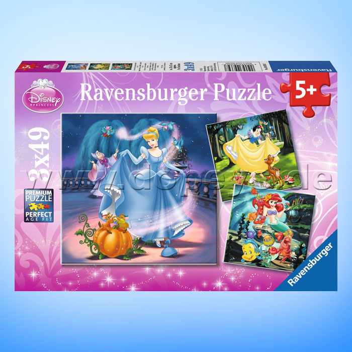 Disney Puzzles Prinzessinnen "Schneewittchen, Aschenputtel, Arielle" von Ravensburger 09339