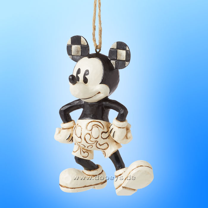 Disney Traditions Figur - Mickey Maus Weihnachtsbaumanhänger / Ornament 4 Stück im Set von Jim Shore 6013565