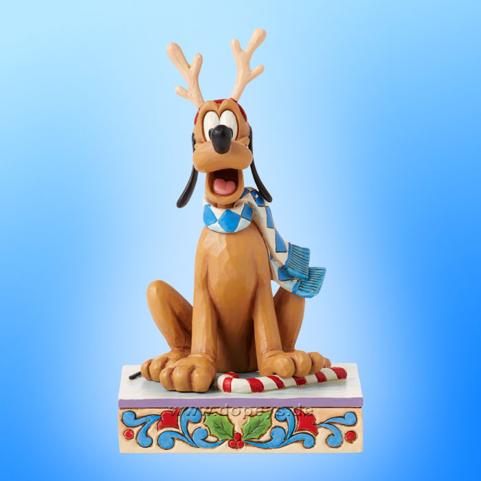 Disney Traditions Figur - Weihnachts-Pluto als Rentier (Dashing Rein-dog) von Jim Shore 6015012