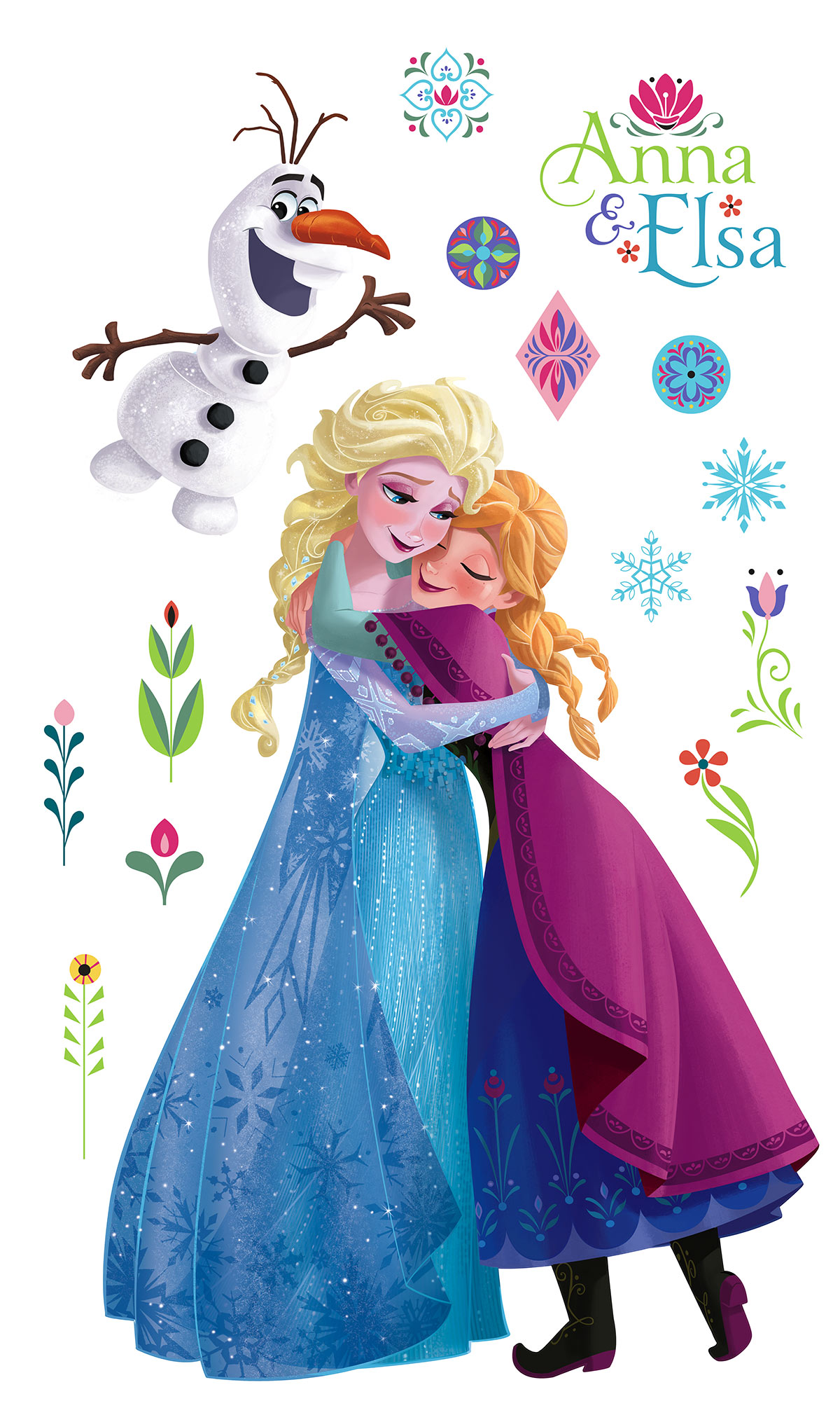Disney Vlies Fototapete selbstklebend Die Eiskönigin "Frozen Nordic Summer XXL" 127cm x 200cm