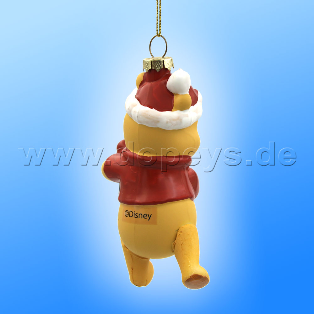 Kurt S. Adler - Disney "Winnie Pooh with Gift" Christmas Hanging Glass Ornament DN35030