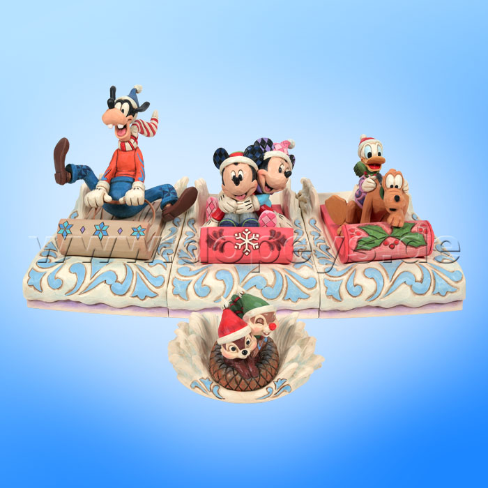 Disney Traditions - Fun in the Snow (Chip & Chap beim Rodeln) von Jim Shore 6008975