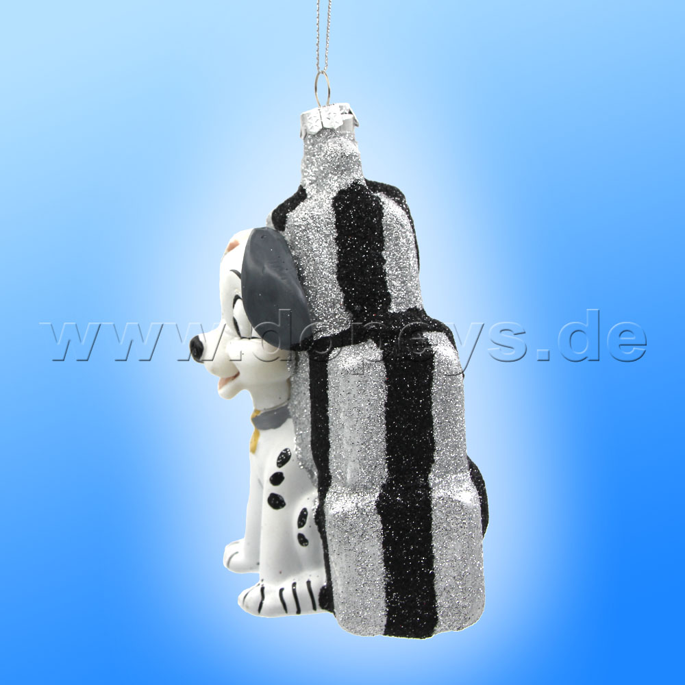 Kurt S. Adler - Disney "Patch mit Weihnachtsgeschenken" 101 Dalmatiner Weihnachtsanhänger aus Glas Ornament DN33019