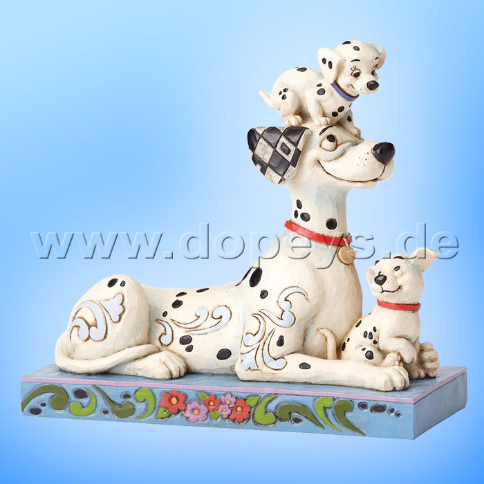 Disney Traditions / Jim Shore figurine from Enesco "Puppy Love (Pongo with Penny & Rolly 55th Anniversary Piece)" 4054278.