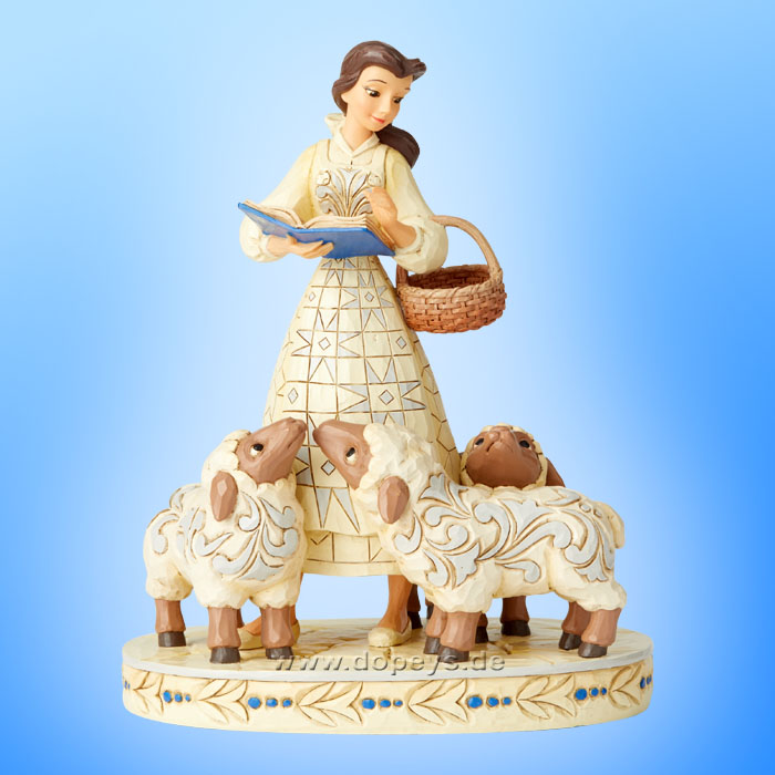 Disney Traditions - Bookish Beauty (Belle with Sheep White Woodland) by Jim Shore 6002338