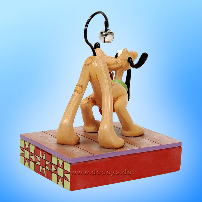 Disney Traditions Figur - Pluto mit Weihnachts-Glöckchen (Jolly Jingle Tail) von Jim Shore 6016885