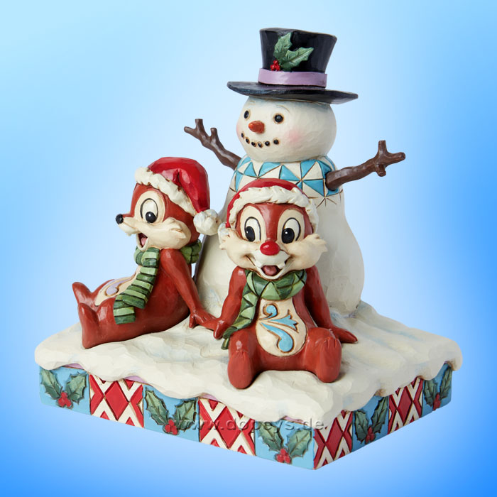 Disney Traditions Figur - Chip & Chap mit Schneemann (Snow Much Fun) von Jim Shore 6015006
