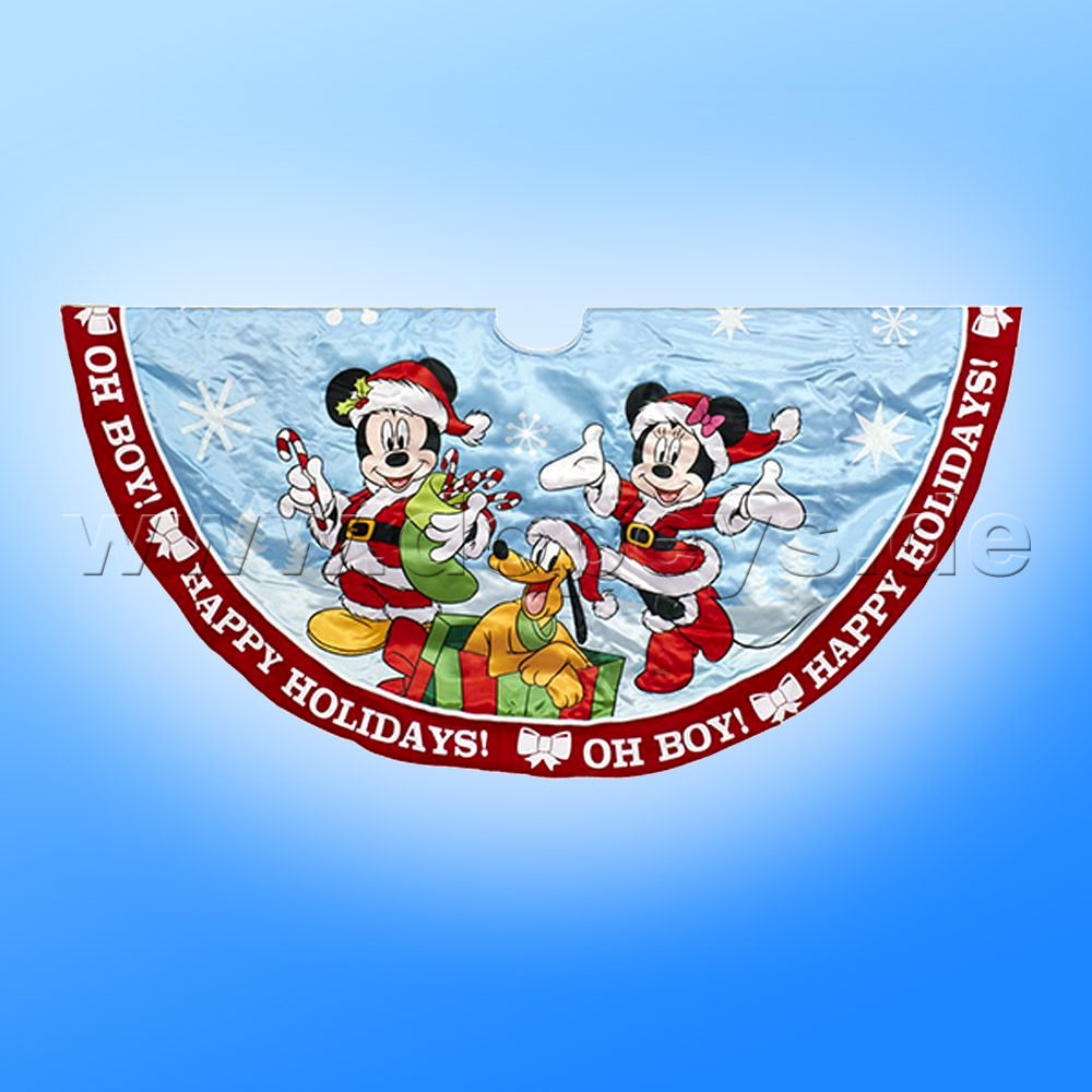 Kurt S. Adler - Disney Weihnachtsbaumdecke / Christbaumrock "Oh Boy! Happy Holidays!" Mickey, Minnie & Pluto DN7166