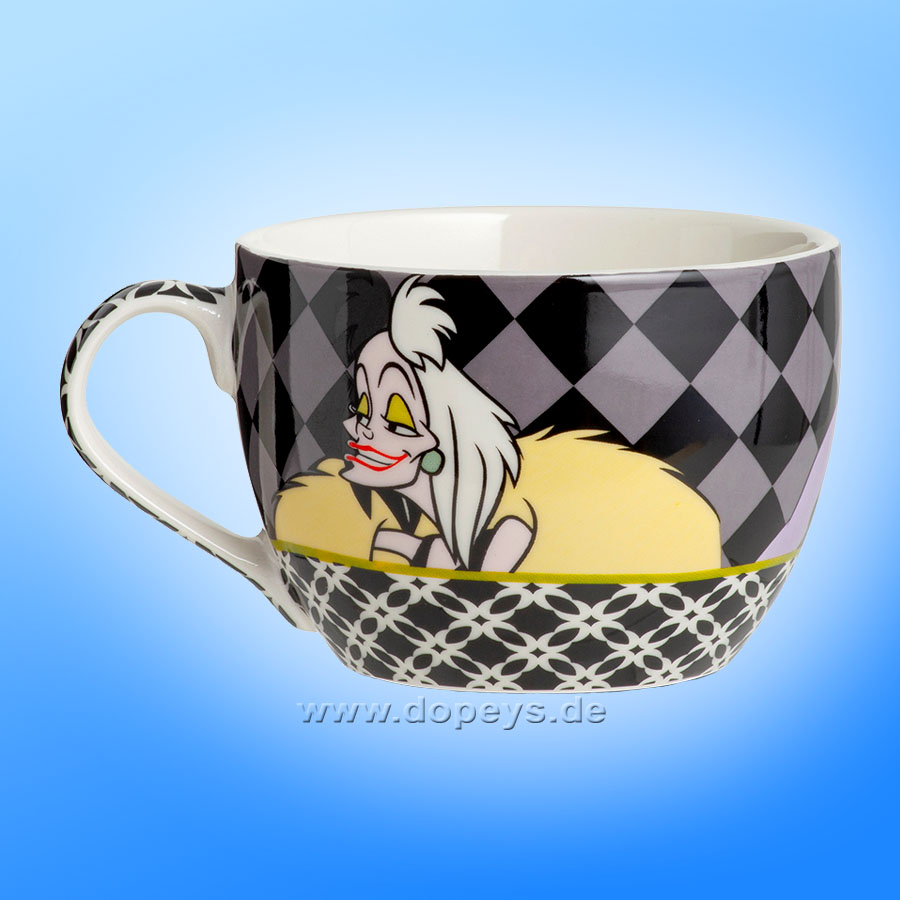 Große Disney Frühstückstasse / Cappuccino Tasse - Tales "Disney Bösewichte" im italienischen Design 102006