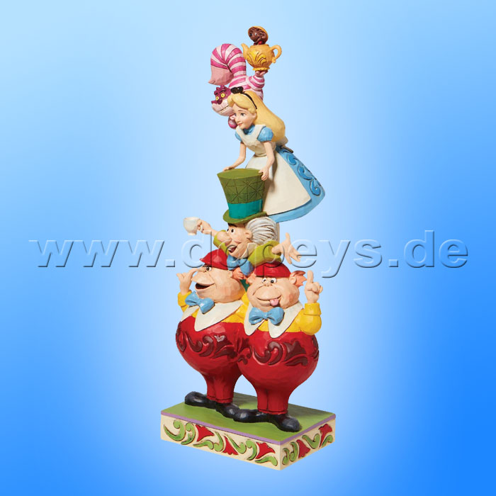 Disney Traditions - We're All Mad Here (Alice im Wunderland Stapelturm) von Jim Shore 6008997
