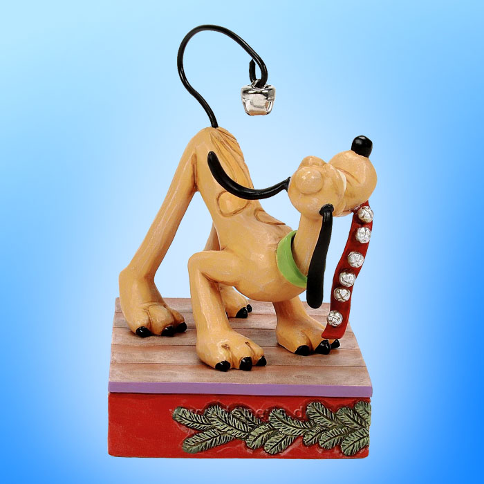 Disney Traditions Figur - Pluto mit Weihnachts-Glöckchen (Jolly Jingle Tail) von Jim Shore 6016885