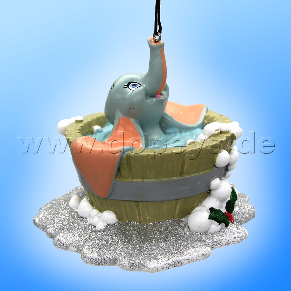 Kurt S. Adler - Disney "Merry Bubble Bath" Dumbo im Wasserbottich - Weihnachtsbaumanhänger / Ornament DN33043