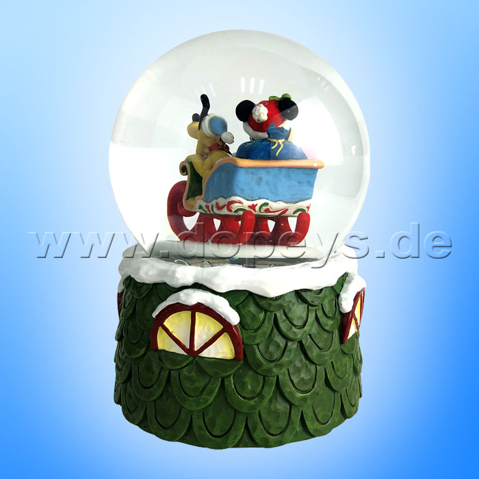 Disney Traditions - Mickey & Pluto Christmas Waterball 120mm Musical figurine by Jim Shore 6009581