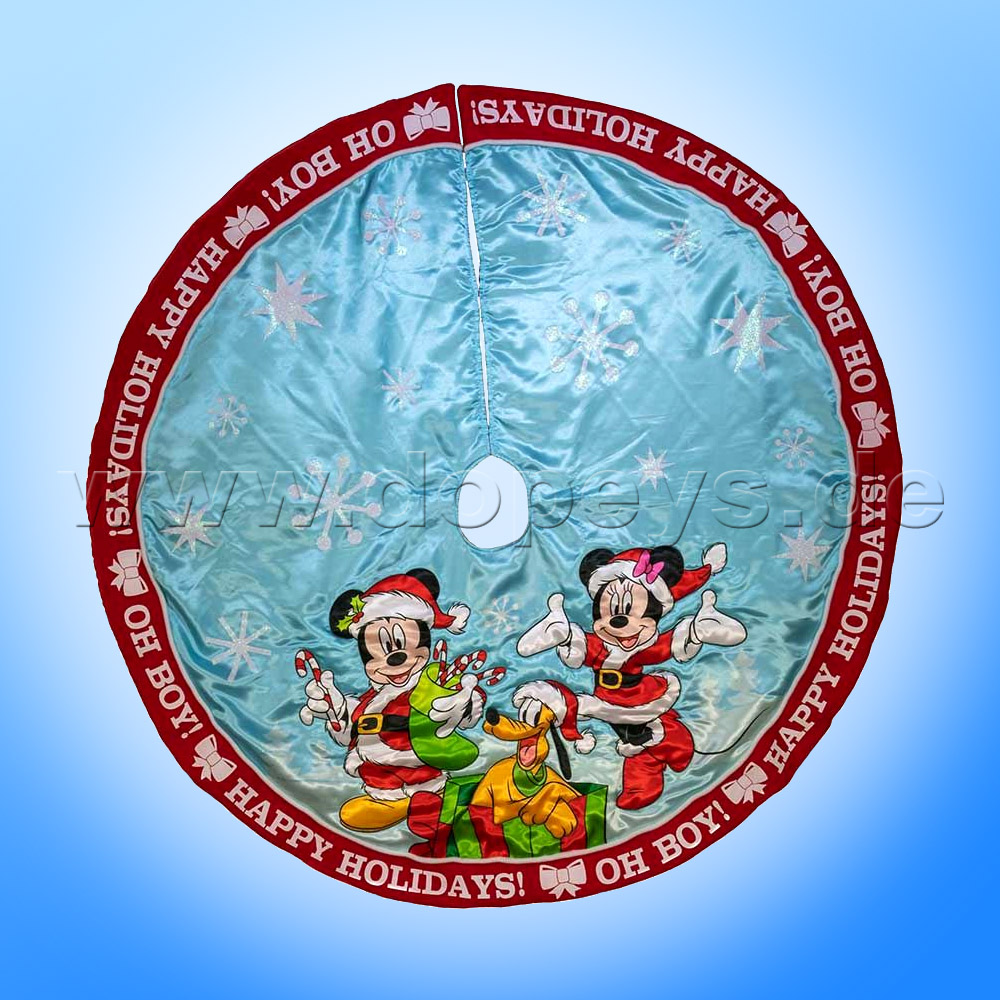 Kurt S. Adler - Disney Christmas Tree Skirt "Oh Boy! Happy Holidays!" Mickey, Minnie & Pluto DN7166