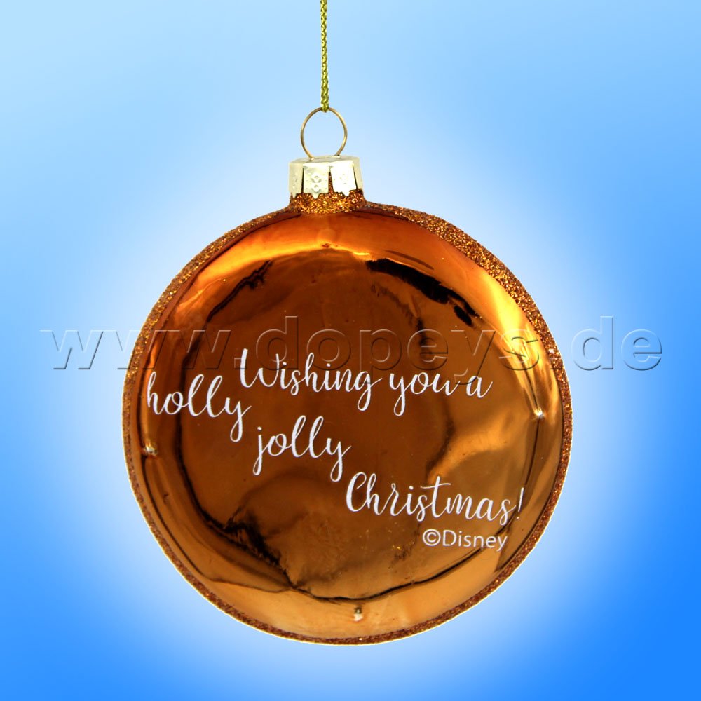 Kurt S. Adler - "Tigger with Baubles" Disney Glass Disk / Christmas Bauble honey DN35014