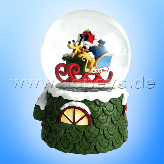 Disney Traditions - Mickey & Pluto Christmas Waterball 120mm Musical figurine by Jim Shore 6009581