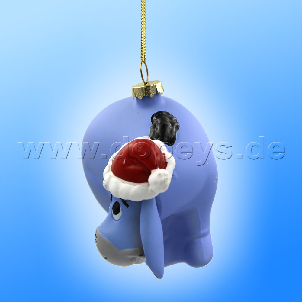 Kurt S. Adler - Disney "Eeyore with Santa Hat" Christmas Hanging Glass Ornament DN35031