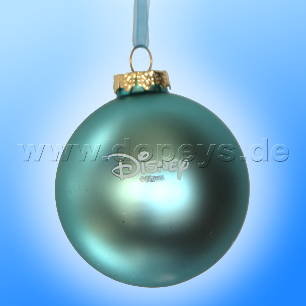 Kurt S. Adler - Disney Prinzessin "Cinderella Silhouette" Weihnachtsbaumkugel / Glaskugel in Türkis DN01006-A