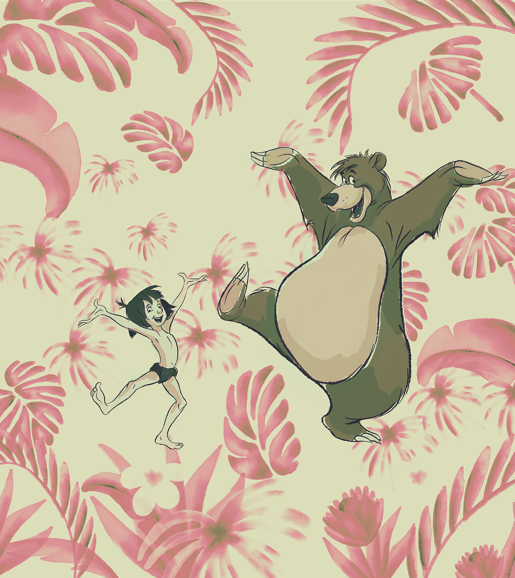 Disney Vlies Fototapete Das Dschungelbuch "Dance The Jungle"