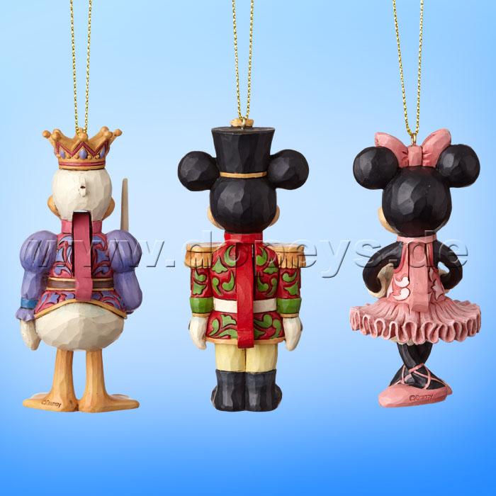 Disney Traditions - "Mickey, Minnie & Donald Nussknacker" Ornament Baumanhänger 3 Stück im Set von Jim Shore 6000957