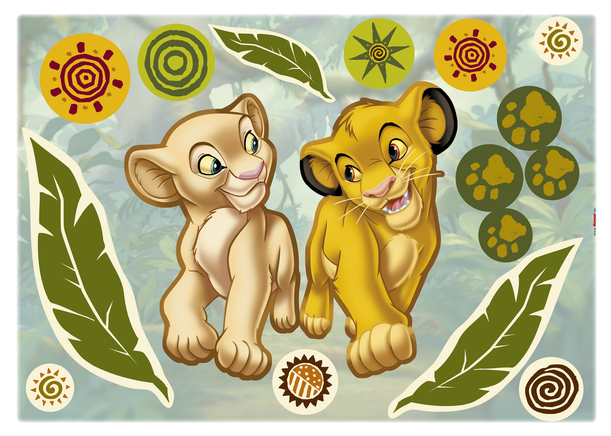 Disney Wandsticker / Wandaufkleber Lion King "Simba and Nala"