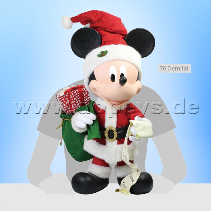 Disney Possible Dreams - Merry Mickey (Mickey Maus als Weihnachtsmann) Figur 76cm Statue 6006478