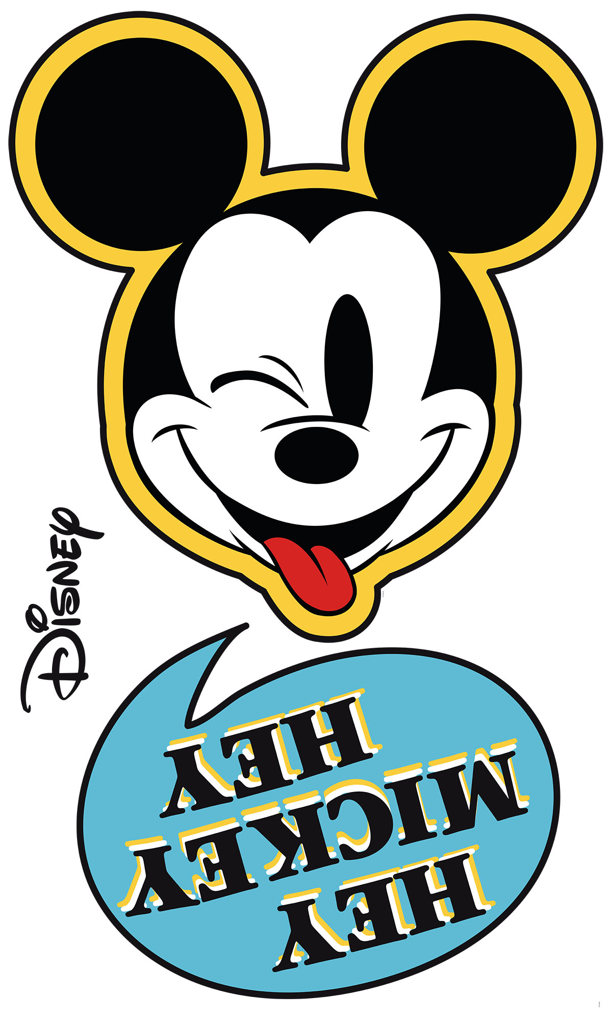 Disney Vlies Fototapete selbstklebend Mickey Maus "Mickey Hey XXL" 127cm x 200cm