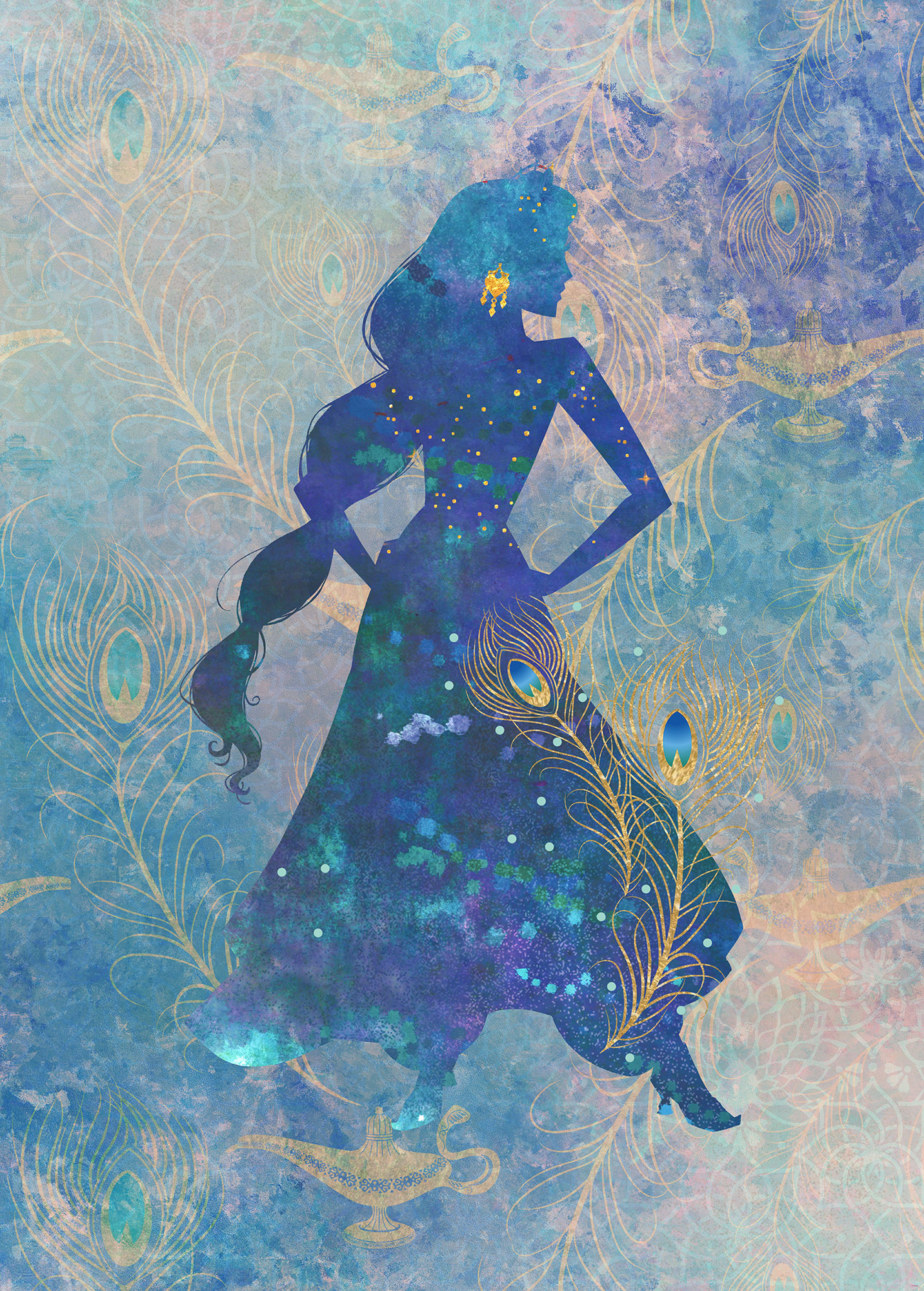 Disney Vlies Fototapete Aladdin "Jasmin Silhouette"