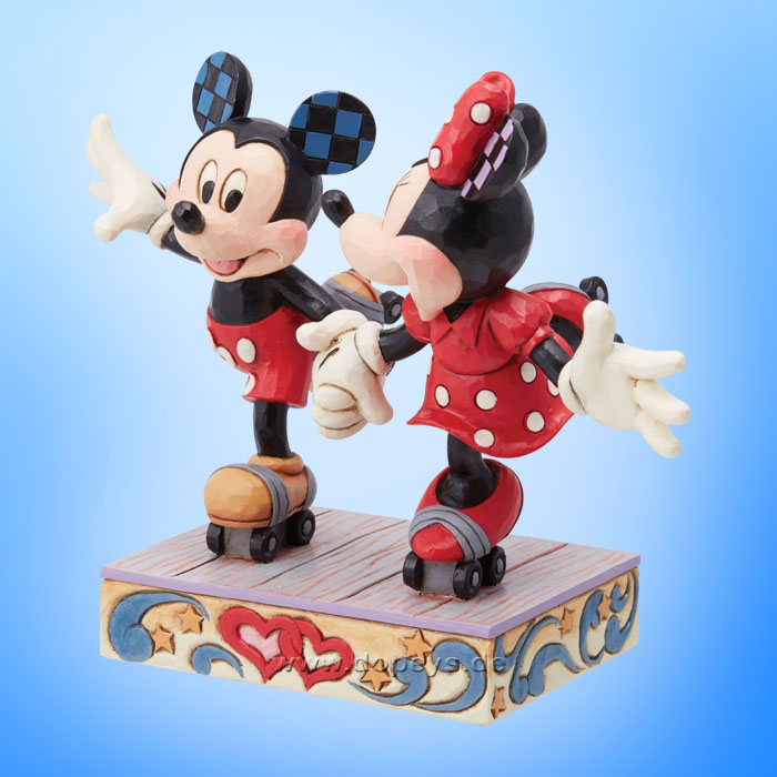 Disney Traditions Figur - Mickey & Minnie Maus fahren Rollschuh (A Sweet Skate) von Jim Shore 6014315