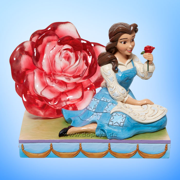 Disney Traditions - Belle with Clear Resin Rose (An Enchanted Rose) figurine by Jim Shore 6011924