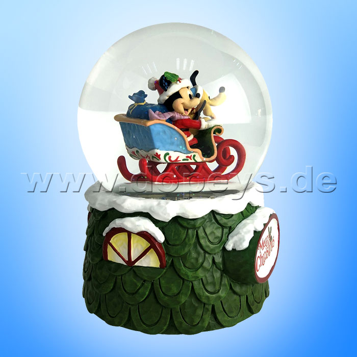 Disney Traditions - Mickey & Pluto Christmas Waterball 120mm Musical figurine by Jim Shore 6009581