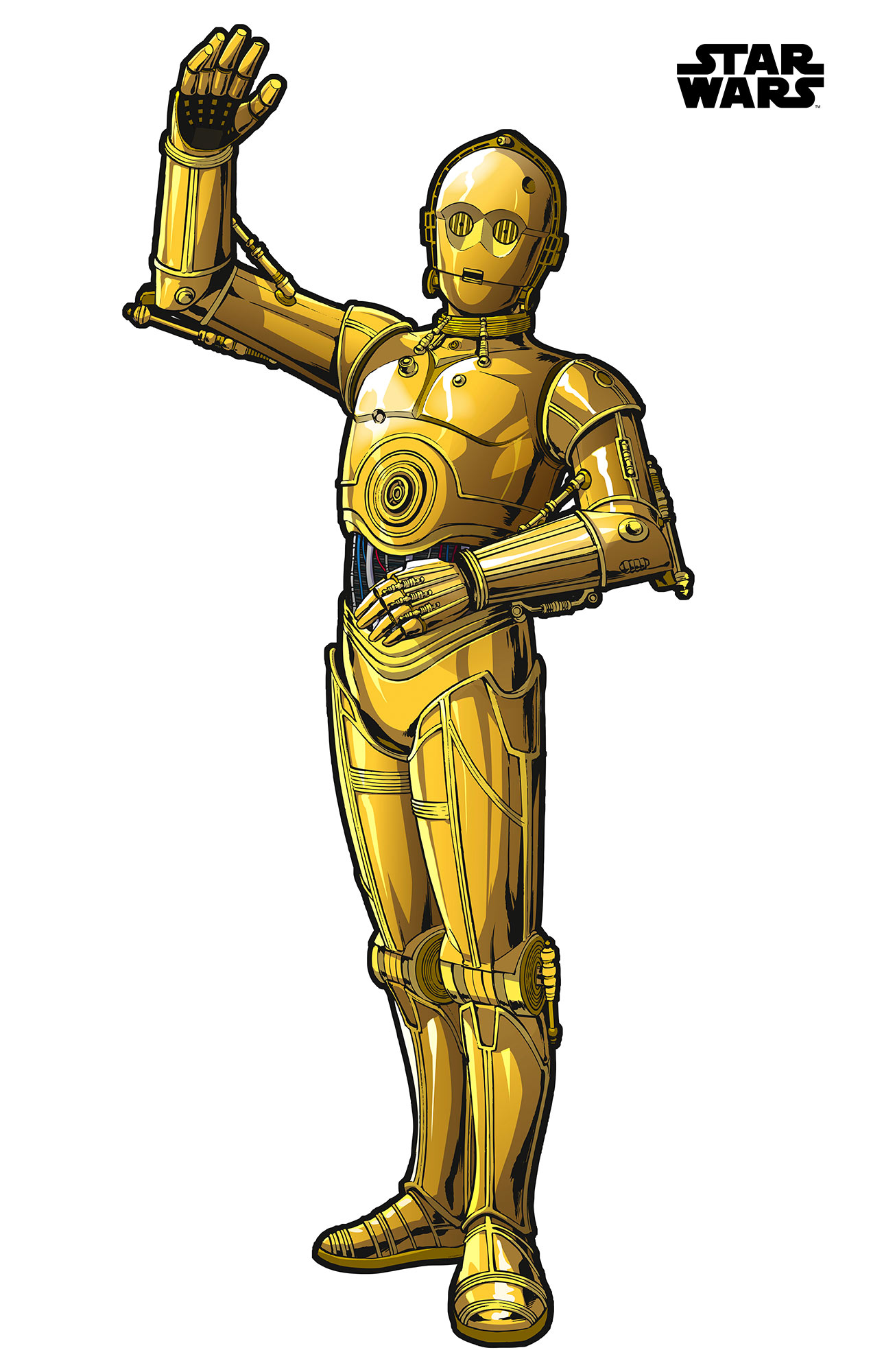 Star Wars Vlies Fototapete selbstklebend "Star Wars XXL C-3PO" 127cm x 200cm